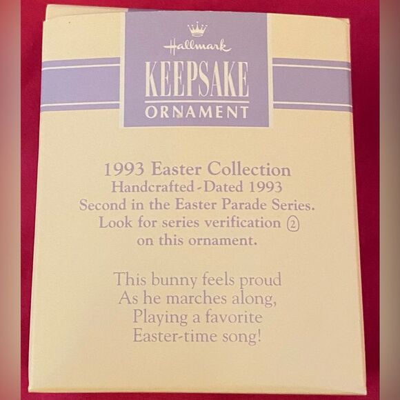 Easter Hallmark Keepsake Ornament 1993 Easter Parade Bunny Marching 2nd inSeries - Picture 2 of 7